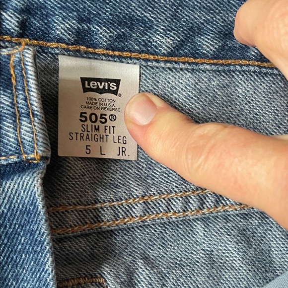 Women’s 505 Levi's Slim Fit Straight Leg Blue Jeans - Picture 6 of 10